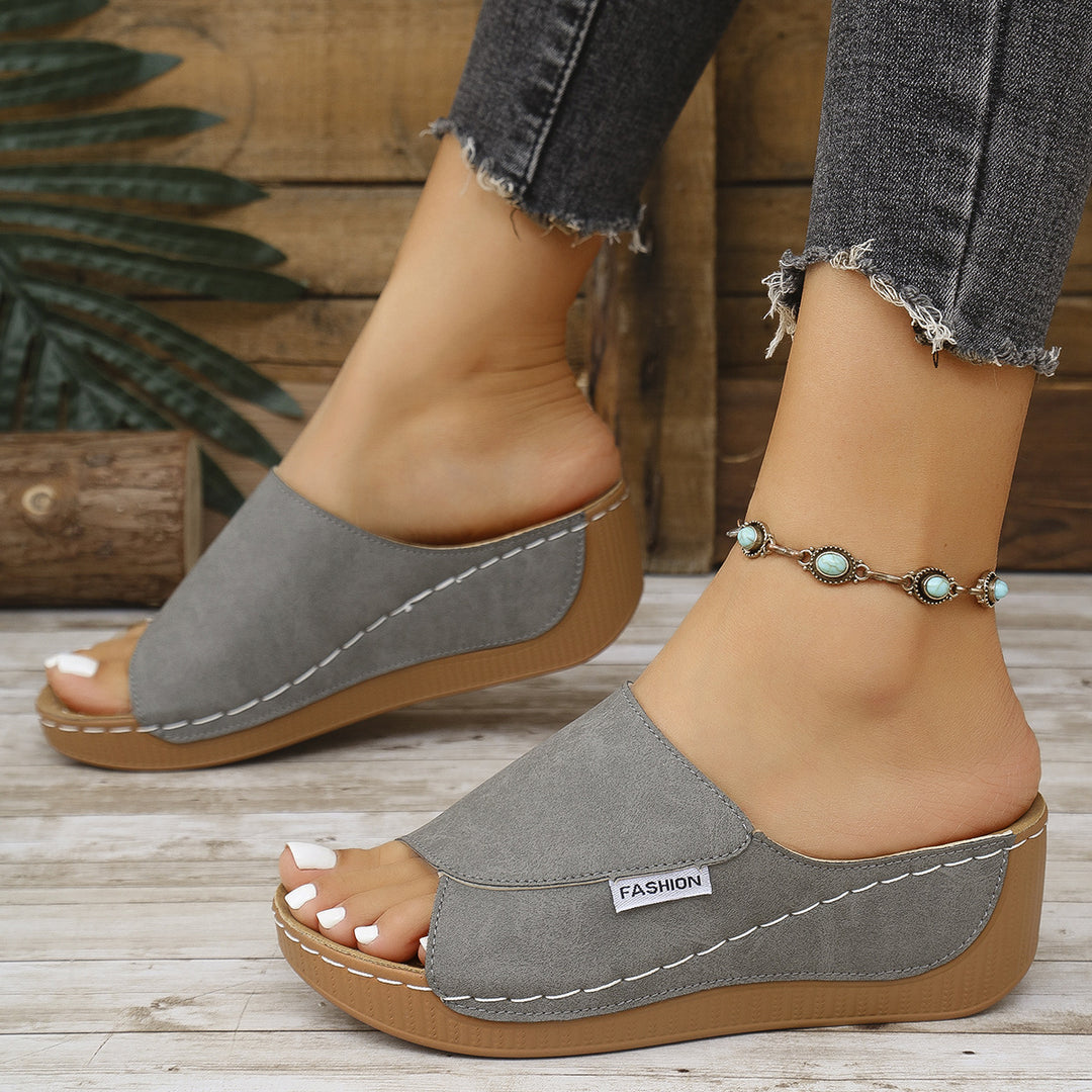 Damen Komfortable Slipper mit modischem Überkreuz-Design R&B