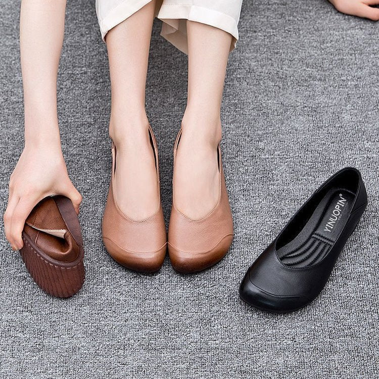 Damen nan elegante Slipper-Ballerina mit ergonomischem Komfortfußbett und dezenter Ziernaht R&B