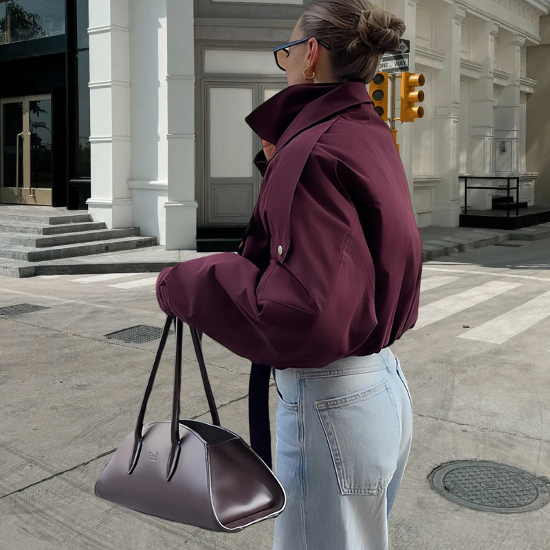 Damen Urbaner Parka mit hohem Stehkragen und innovativem Schnitt R&B