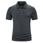 Herren modisches Kurzarm-Polohemd mit strukturiertem Design und hochwertigem Material