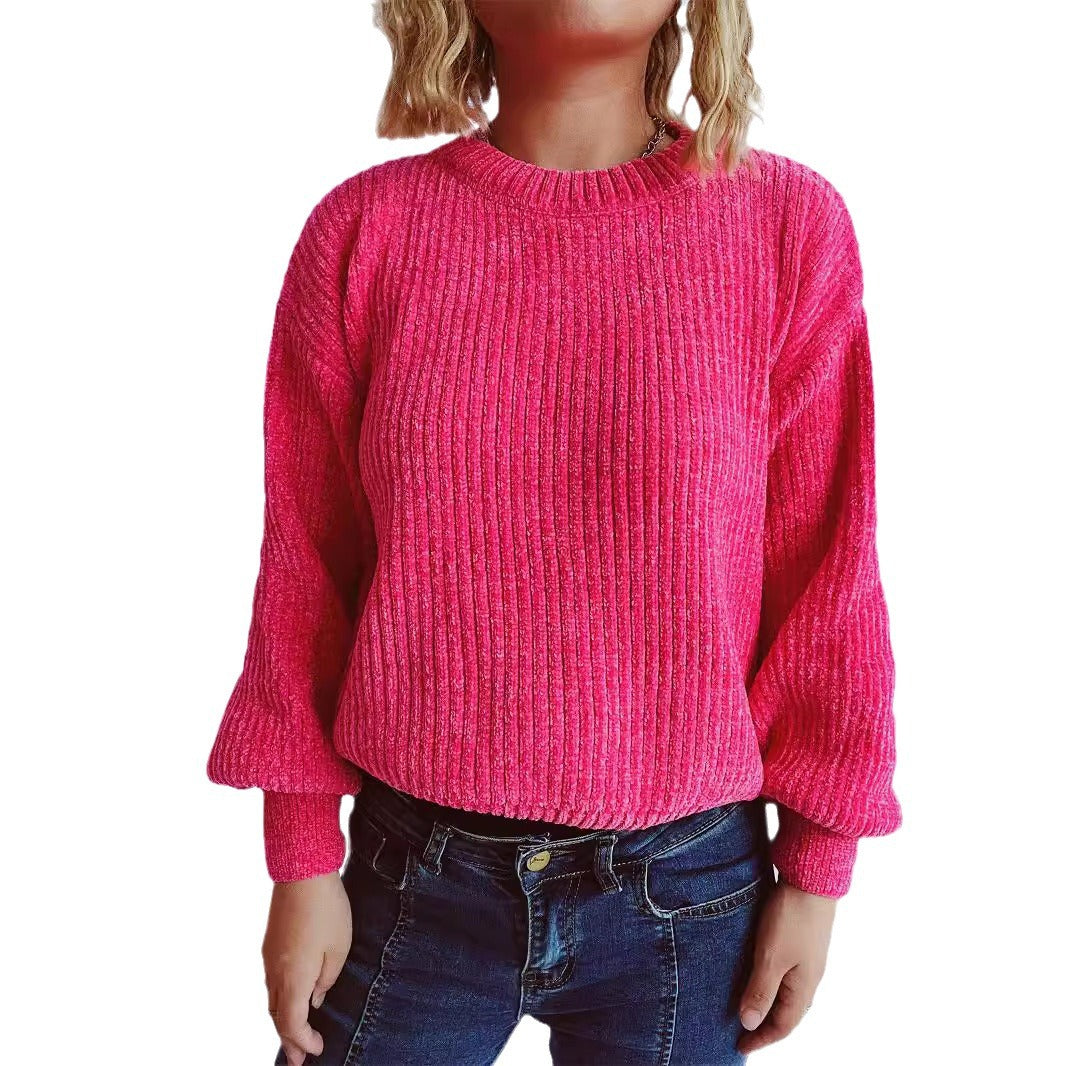 Damen Grobstrickpullover mit weitem Schnitt und strukturiertem Design R&B