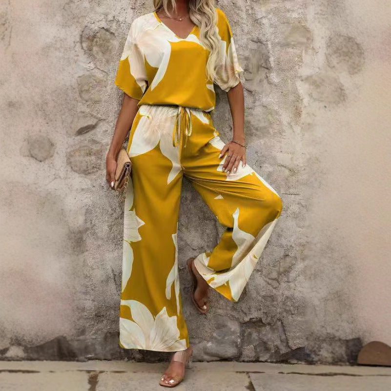 Damen Loose Fit Blumen Set R&B