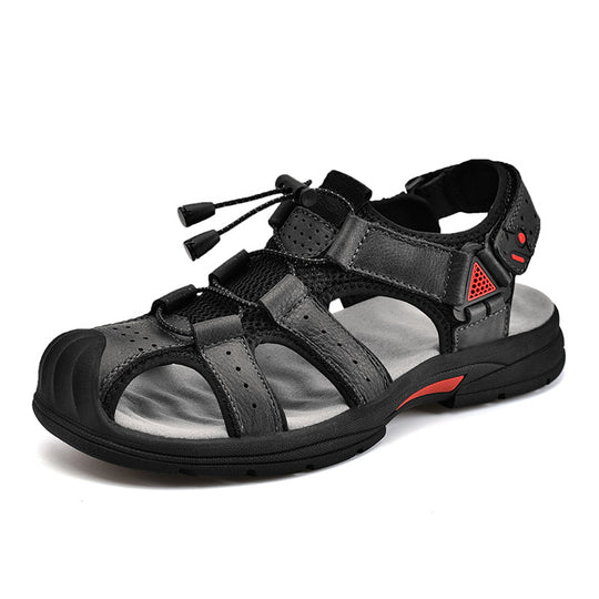 Damen Sandalen mit atmungsaktiven Netz-Elementen und rutschfester Sohle R&B