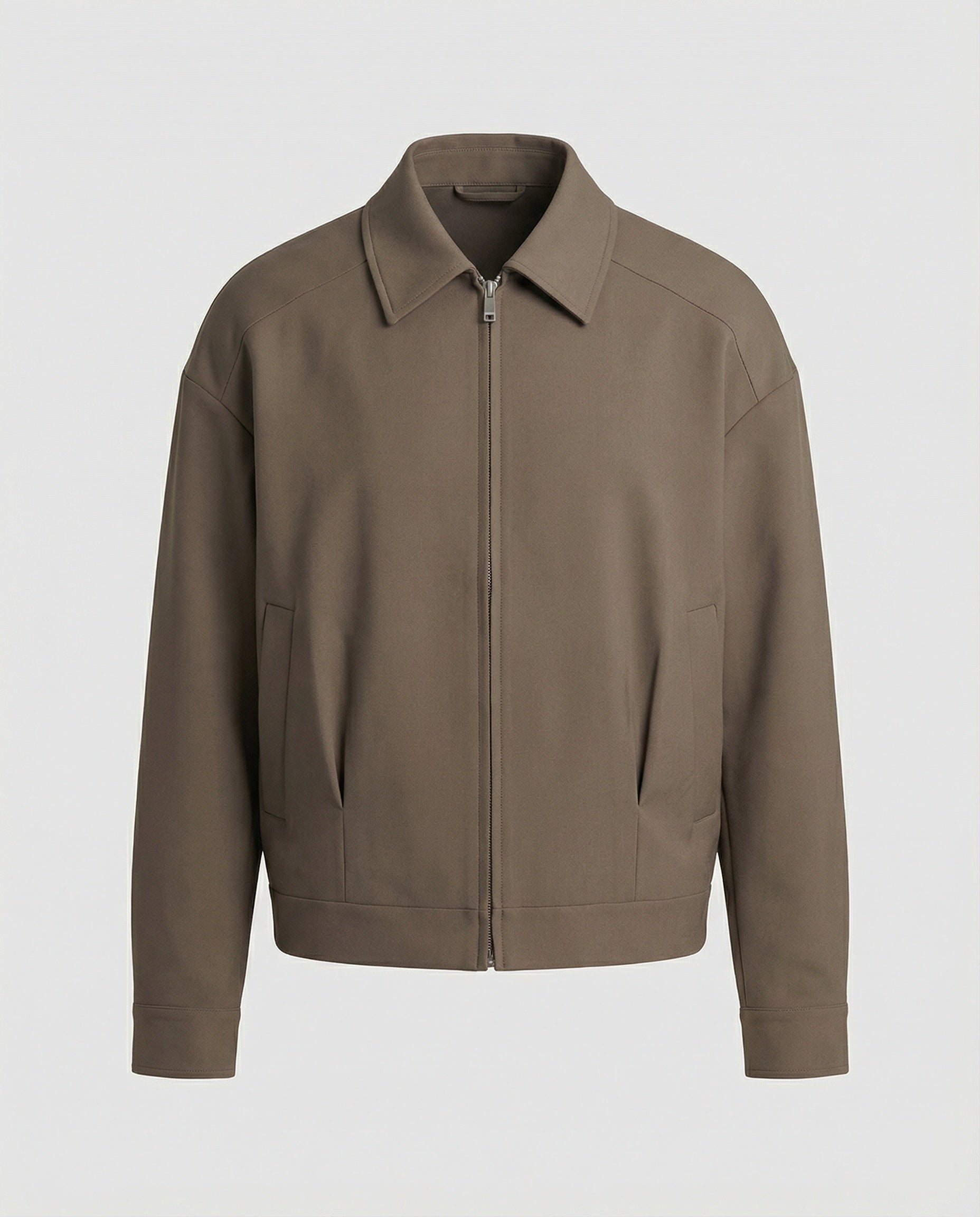 Herren Oversize-Blouson mit Hemdkragen, durchgehendem Reißverschluss und seitlichen Eingrifftaschen R&B