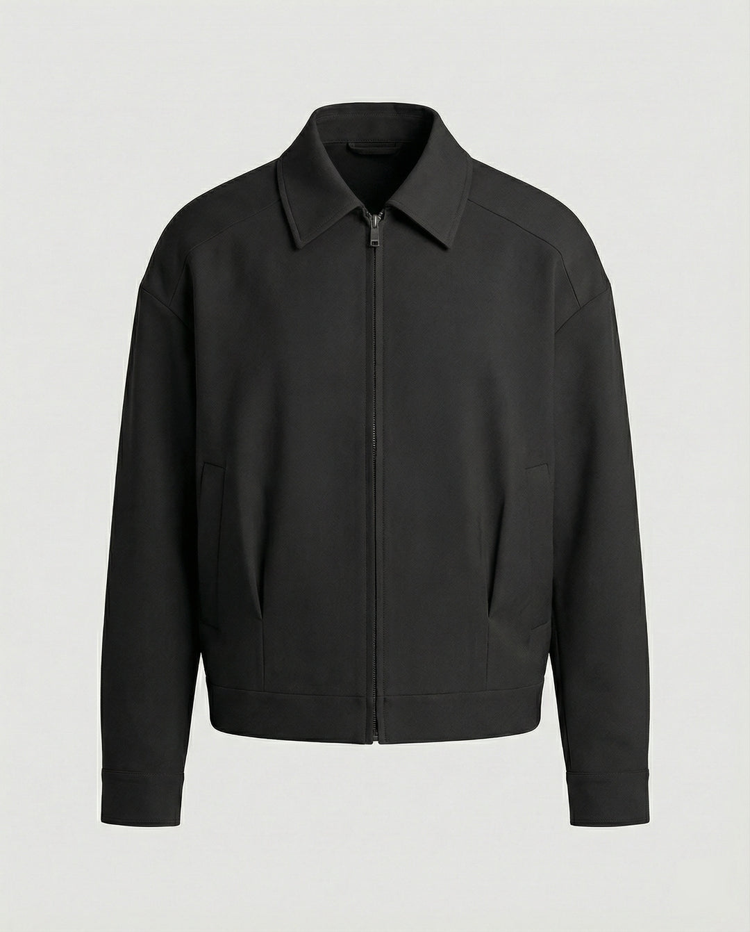 Herren Oversize-Blouson mit Hemdkragen, durchgehendem Reißverschluss und seitlichen Eingrifftaschen R&B