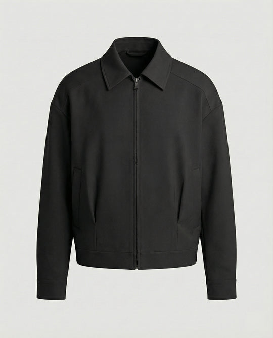 Herren Oversize-Blouson mit Hemdkragen, durchgehendem Reißverschluss und seitlichen Eingrifftaschen R&B