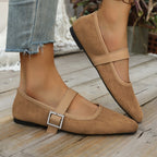 Damen Elegante und bequeme Ballerinas mit verstellbarem Riemen R&B