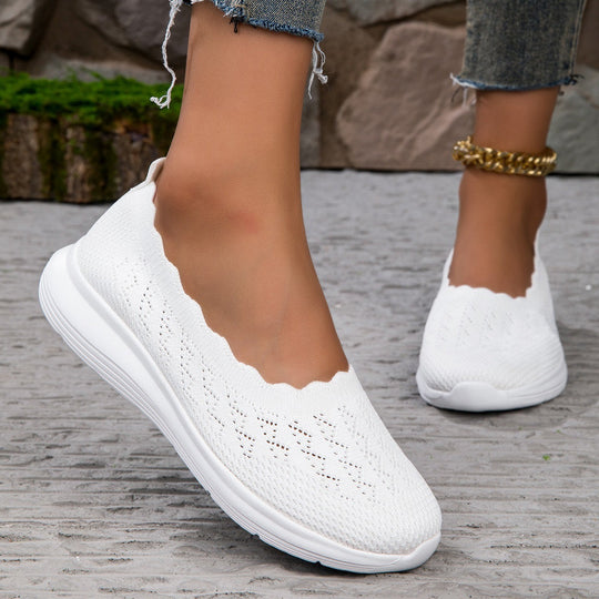 Damen Strick-Sneaker mit flexiblem Design und rutschfester Sohle R&B