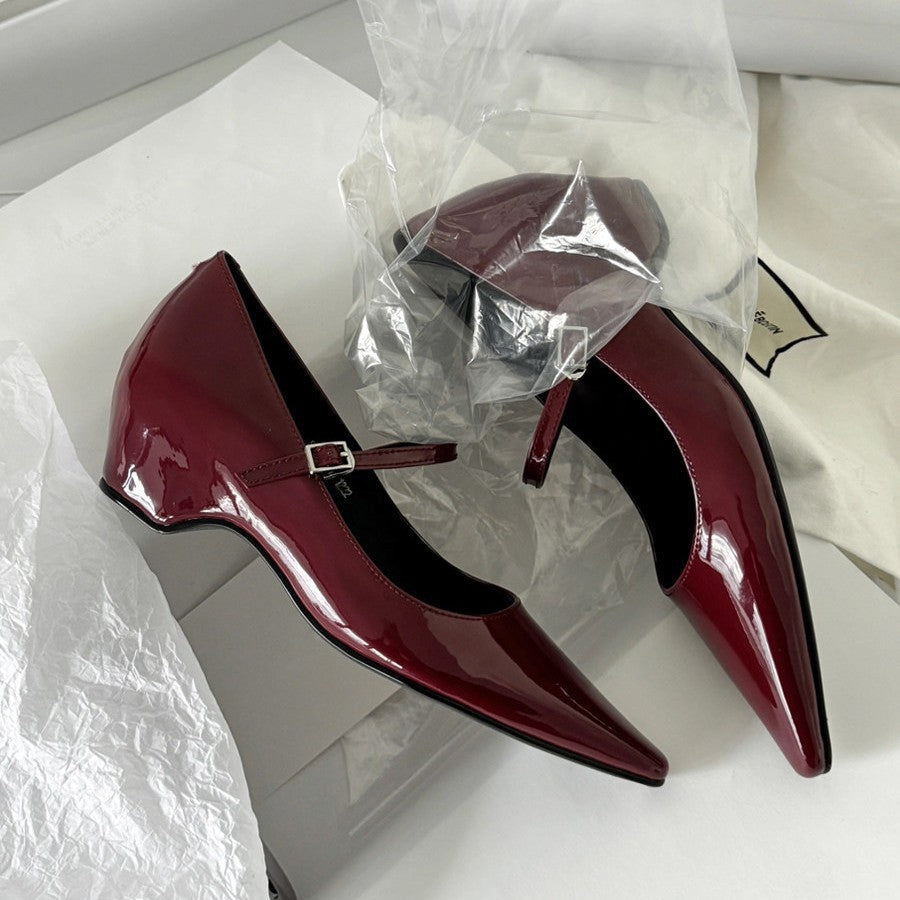Damen elegante Ballerinas mit modischer Schnallenverzierung und bequemer Innensohle R&B