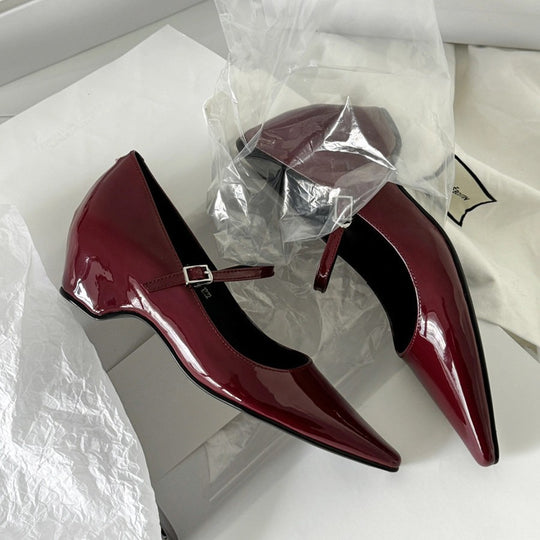 Damen elegante Ballerinas mit modischer Schnallenverzierung und bequemer Innensohle R&B