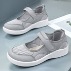 Damen Komfortable Slip-On Freizeitschuhe mit verstellbarem Klettverschluss R&B
