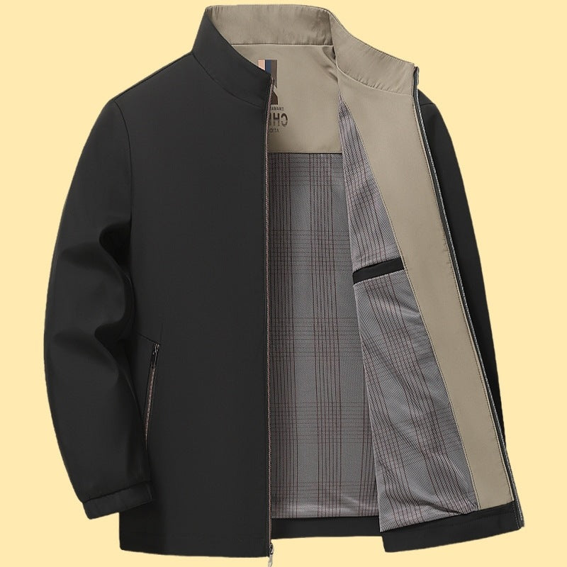Herren elegante Freizeitjacke mit Stehkragen R&B