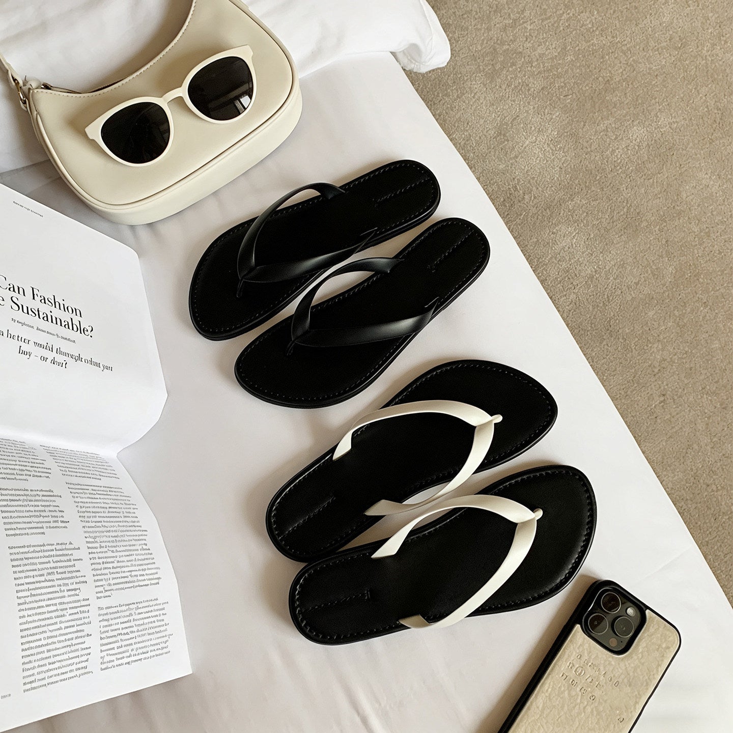 Damen Elegante Flip-Flops mit ergonomischem Fußbett und rutschfester Sohle R&B