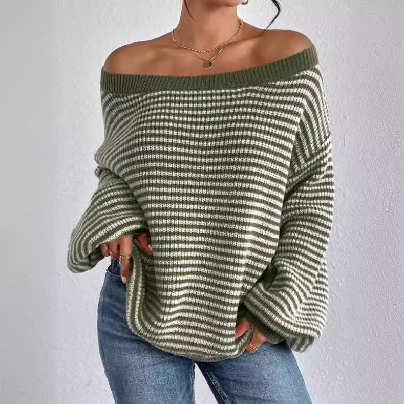 Damen lässiger Strickpullover R&B