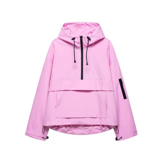 Damen funktionale Kapuzenjacke mit praktischen Taschen und verstellbarem Saum R&B