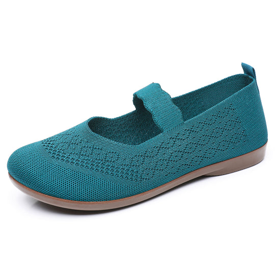 Damen Komfortable und atmungsaktive Ballerinas mit verstellbarem Riemen R&B