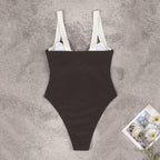 Damen Hochgeschnittener Badeanzug mit eleganten Polsterdetails R&B