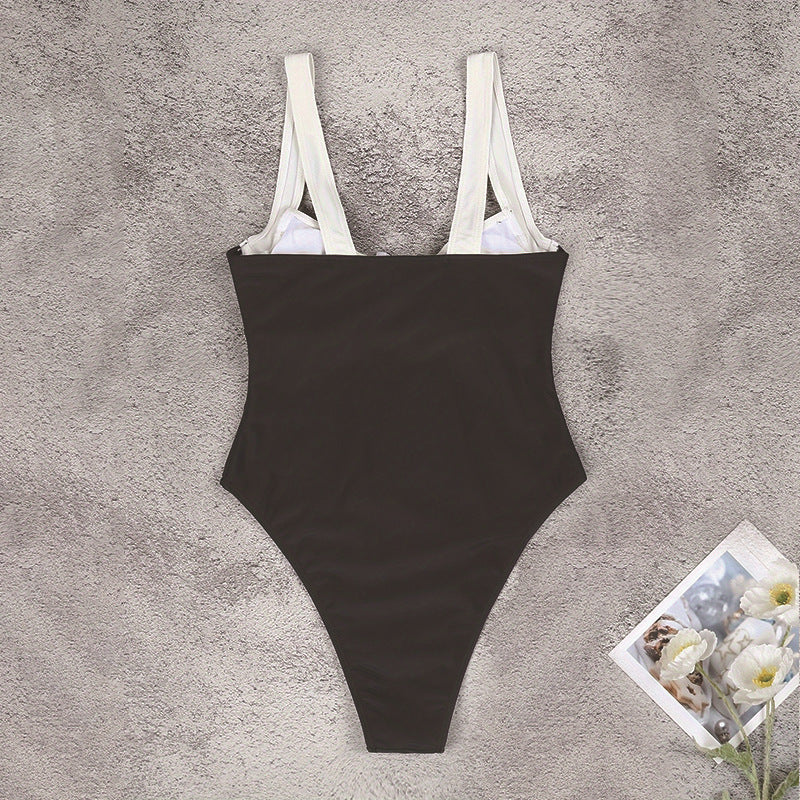 Damen Hochgeschnittener Badeanzug mit eleganten Polsterdetails R&B