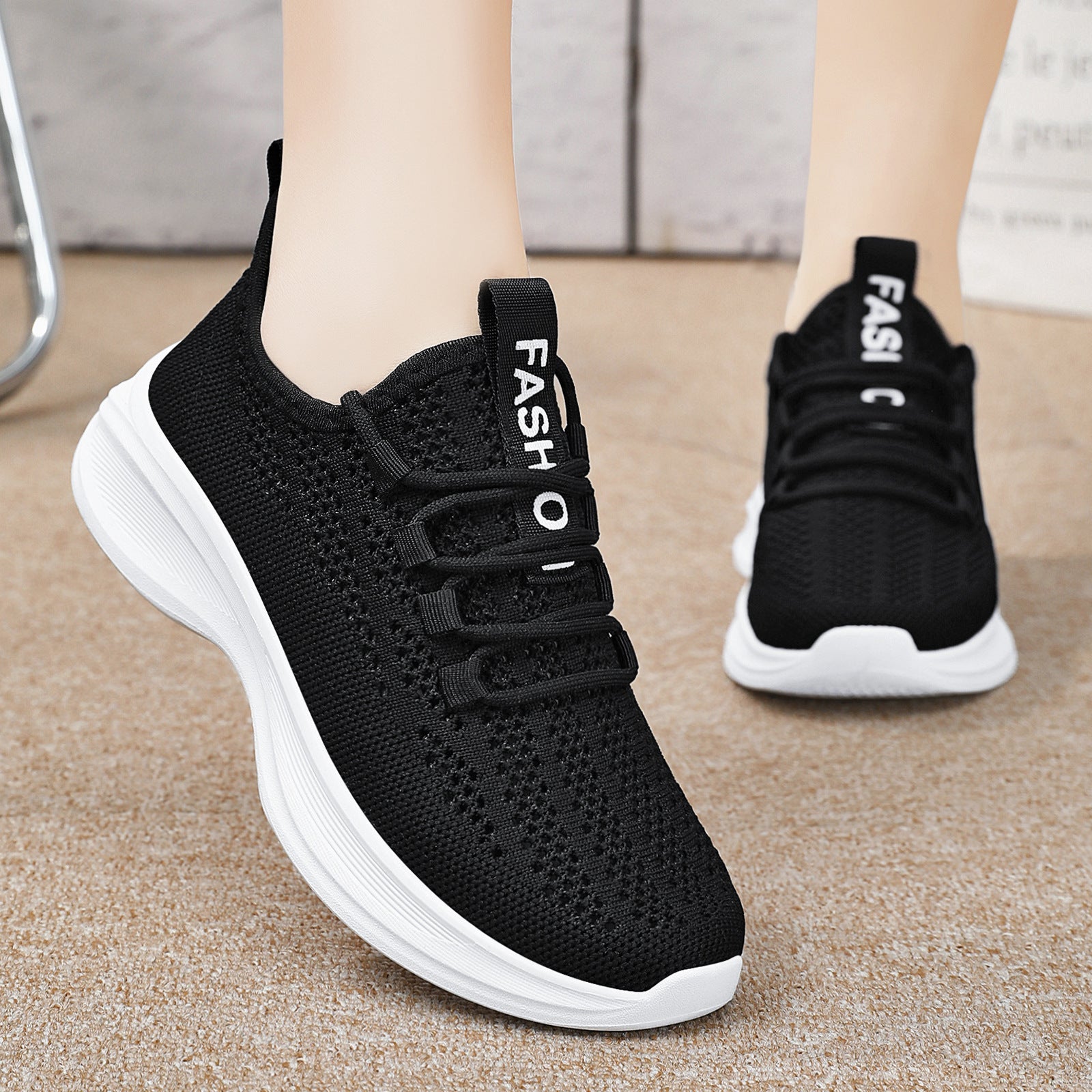 Damen Leichte und Atmungsaktive Freizeitschuhe mit flexiblem Obermaterial R&B