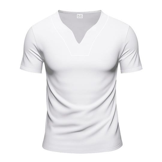 Herren kurzärmliges T-Shirt mit V-Ausschnitt und atmungsaktivem Stoff R&B