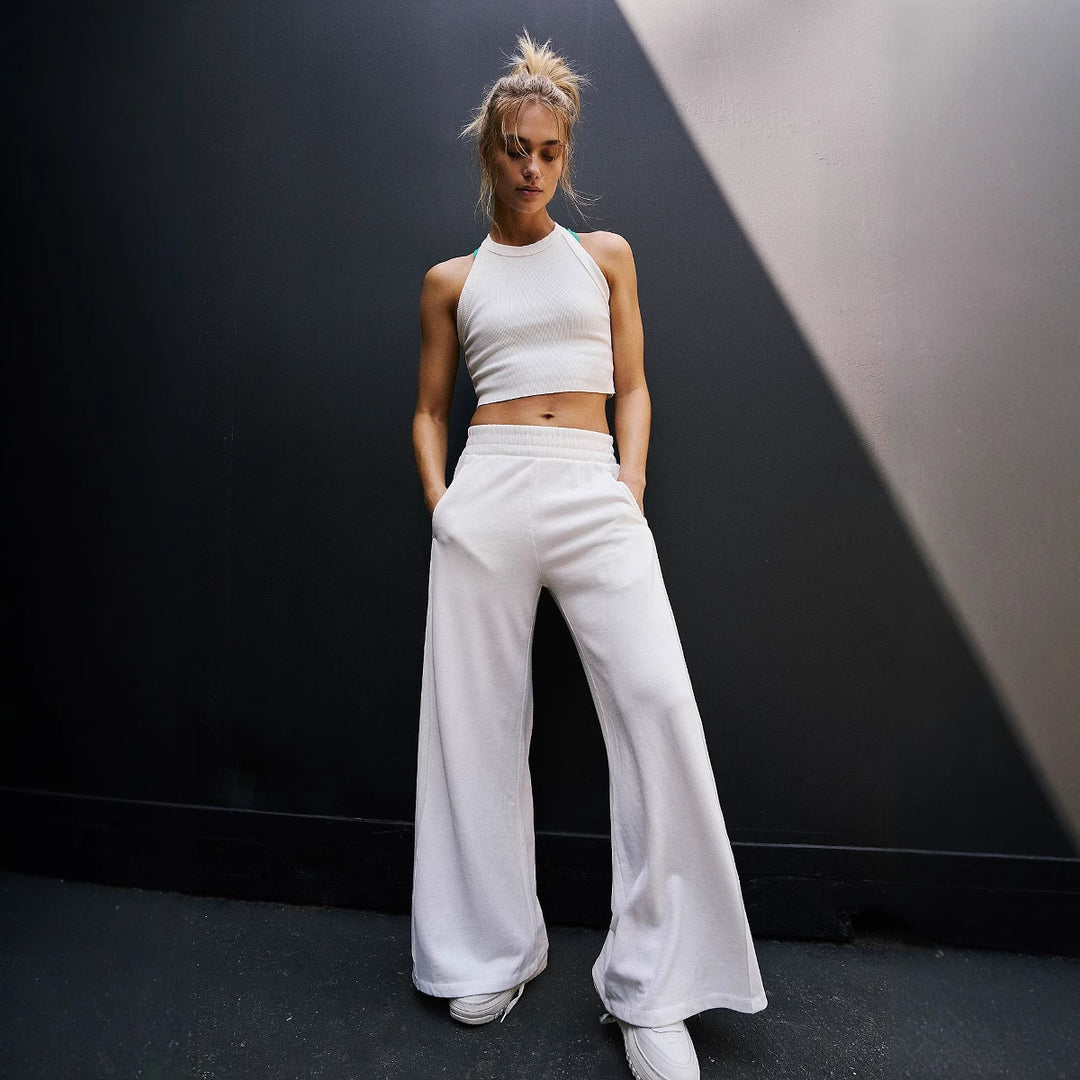 Damen sportliches Set mit hautfreundlichem Material und elastischem Bund R&B