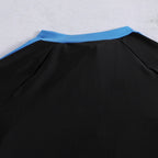 Damen Sportliches Langarm-Bikini-Set mit Zip und modischen Kontrastdetails R&B