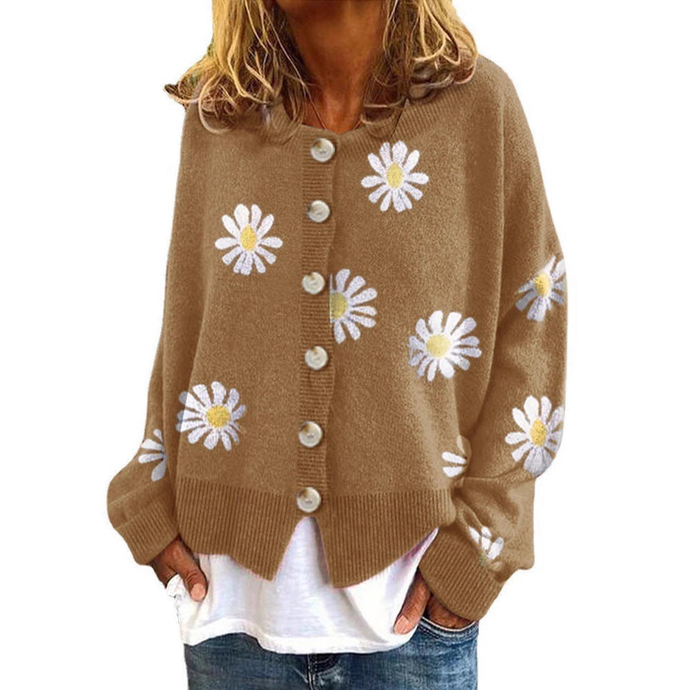 Damen modischer Blumensweater R&B