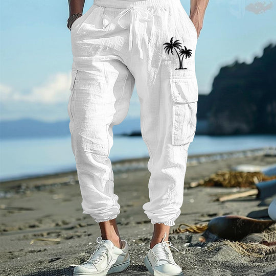 Herren Cargohose mit seitlichen Taschen und verstellbarem Bund R&B