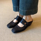 Damen modische Clogs mit dekorativen Schnallen und atmungsaktivem Netzdesign R&B