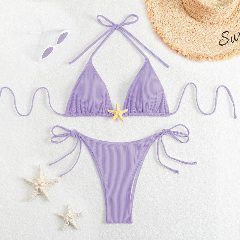 Damen Triangel-Bikini mit verspieltem Muschel-Detail R&B