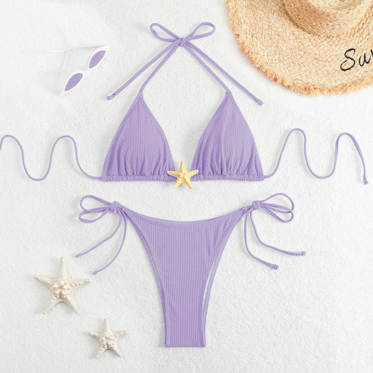 Damen Triangel-Bikini mit verspieltem Muschel-Detail R&B