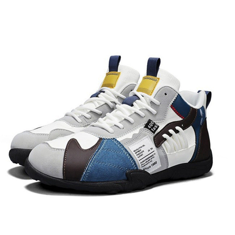 Damen Sportliche High-Top Sneakers mit robuster Profilsohle und atmungsaktiven Einsätzen