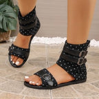 Damen modische Riemensandalen mit verstellbaren Schnallen R&B
