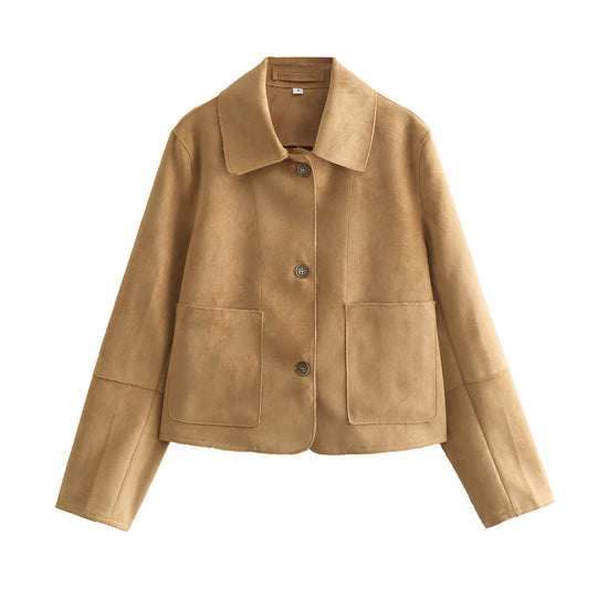 Damen Dünne Wildlederjacke R&B