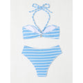 Damen Bandeau-Bikini mit verstellbarem Knoten und elastischem Material R&B
