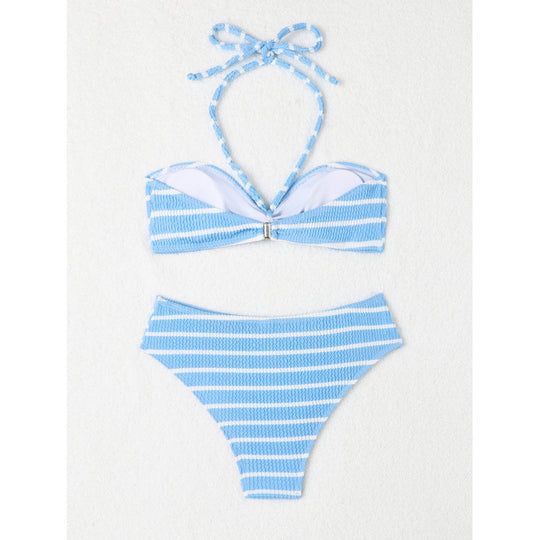 Damen Bandeau-Bikini mit verstellbarem Knoten und elastischem Material R&B