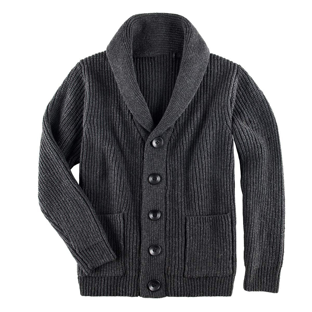Damen Strickjacke mit Schalkragen und Knopfverschluss R&B