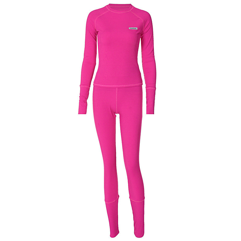 Damen Sportliches Funktions-Set mit langärmligem Oberteil und enganliegender Hose R&B