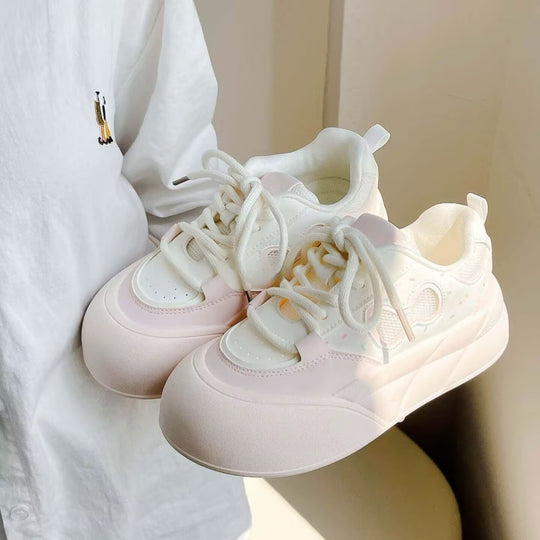 Damen Sportliche Sneakers mit atmungsaktiver Oberflächenstruktur und dämpfender Sohle R&B