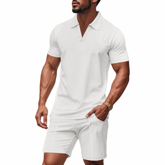 Herren elegantes Freizeit-Set mit zeitgenössischem Design und atmungsaktiver Baumwolle R&B