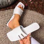Damen elegante offene Pantoletten mit modischem Schnitt und komfortablem Fußbett R&B