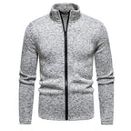 Herren Fleecejacke mit hohem Kragen und praktischem Reißverschluss