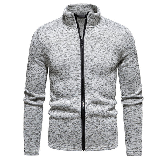 Herren Fleecejacke mit hohem Kragen und praktischem Reißverschluss R&B
