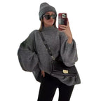 Damen Oversized Strickpullover mit weichem Material und modischen Ärmeln R&B