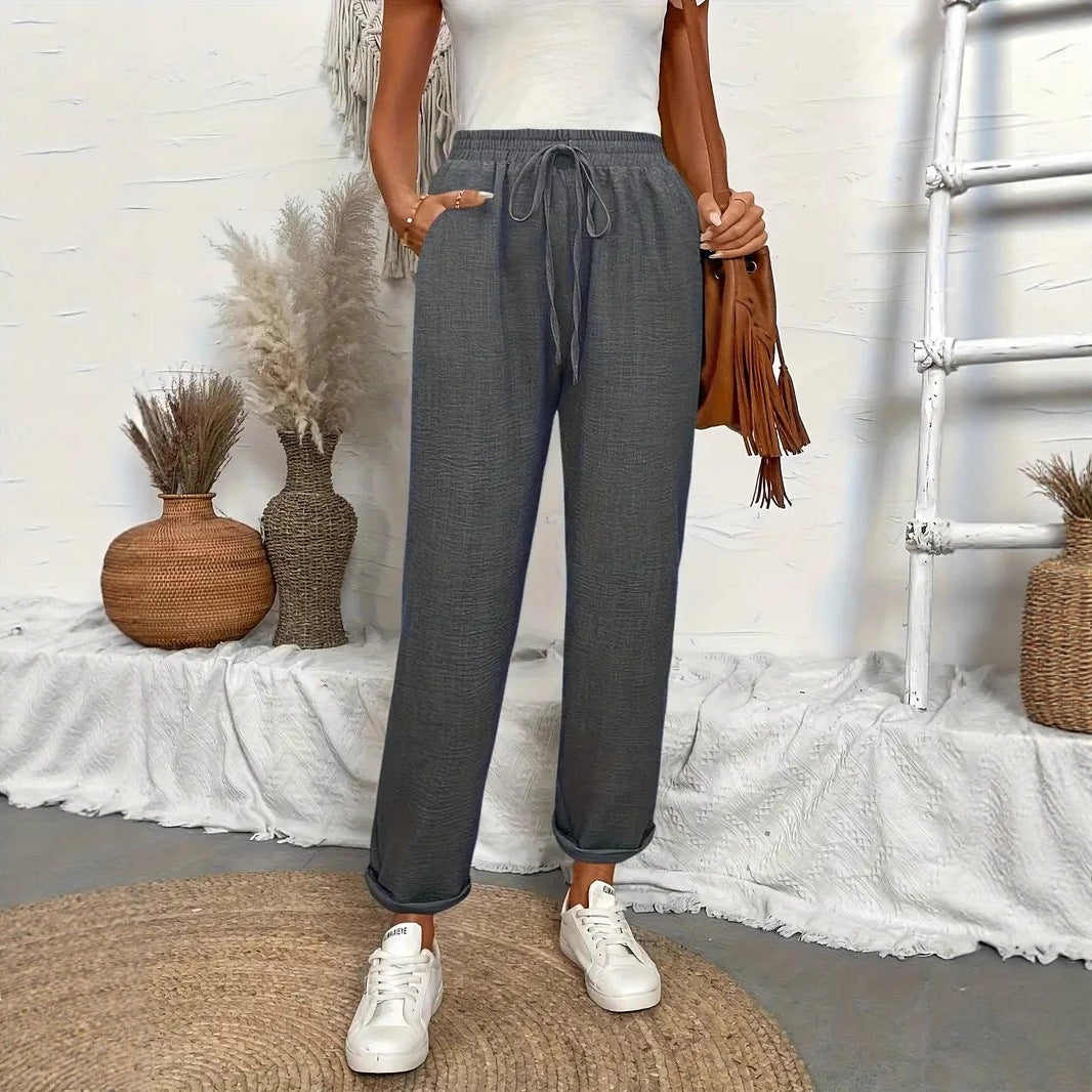 Damen Loungehose mit elastischem Bund und modischen Details R&B