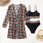 Damen Strandcover-Up mit floralem Design und eleganter Transparenz R&B