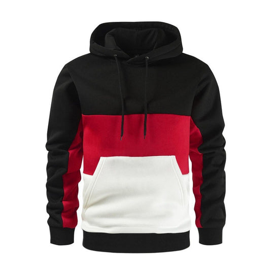 Herren sportlicher Kapuzenpullover mit kontrastierenden Farbblock-Design R&B