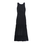 Damen Maxikleid mit transparentem unteren Saum R&B