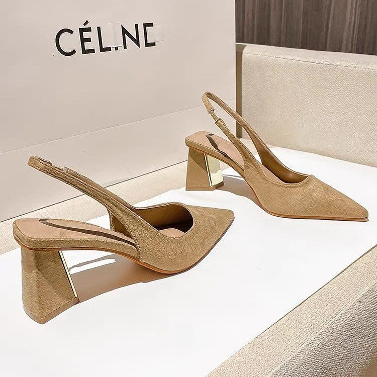 Damen Slingback-Pumps mit quadratischem Absatz R&B