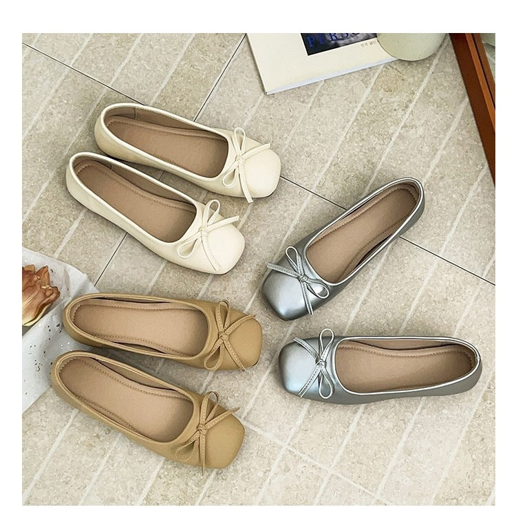 Damen Elegante und bequeme Ballerinas mit süßem Schleifen-Detail R&B